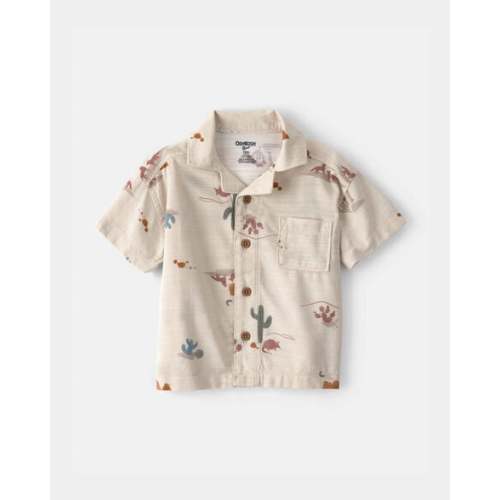 Baby Boy Desert Short-Sleeve Button-Down Shirt - Beige - OshKosh B'gosh | Carter's