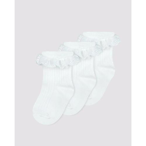 Baby Cotton Blend Ruffle Crew Socks 3 Pack - Underworks - Kmart