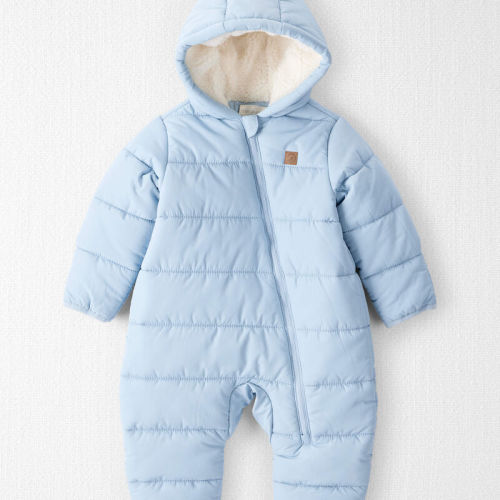 Newport Blue Baby Girl 1-Piece Snowsuit Made with Recycle Materials | Carter’s Oshkosh Canada