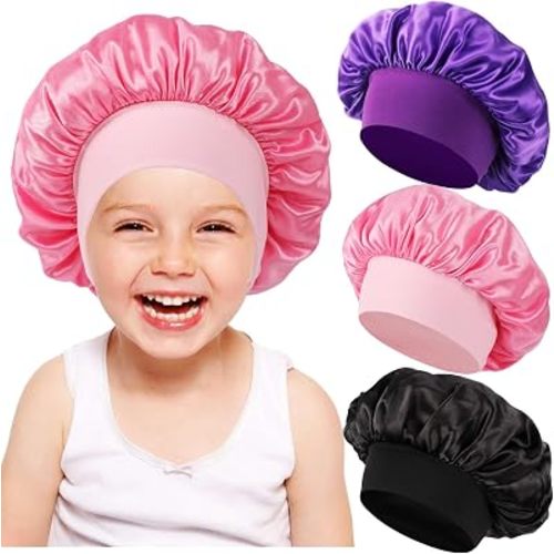 3 Pcs Kids Bonnets for Girls Toddler Bonnet for Sleeping Hair Cap for Boys