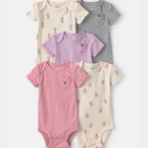 Baby Girl 5-Pack Bunny Multipack Bodysuits | Carter’s Oshkosh Canada