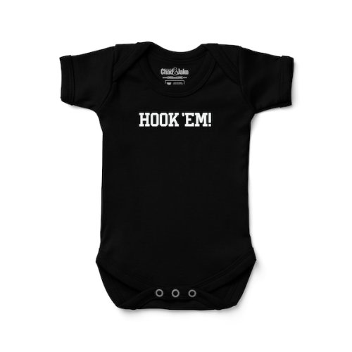 Infant Chad & Jake Black Texas Longhorns Logo Bodysuit