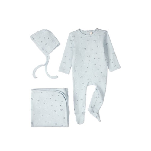 3 Piece Baby Cotton Rich Footie Set
