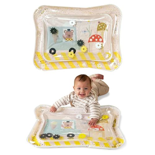 Taf Toys Tummy Time Water Mat for Babies - Stimulating Baby Water Play mat, Tummy Time Sensory Mat with Floating Toys - Tummy Time Play Mat, Premium Water Mat for Babies, Infant Toys (Ice Cream Bear)