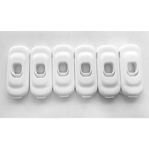 6 of Safety Latch Lock Easy Attachable Install Adhesive for Baby Childen Daycare Child Kids Senior Elder Pet Proofing Accident Prevent Home Kindergarden Preschool Senior Nursery Kitchen Cabinet Fridge
