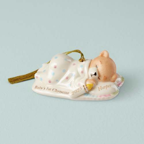 Personalized Babys Teddy Bear Ornament