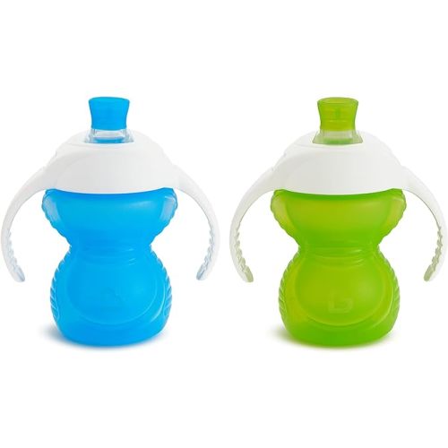 Munchkin Click Lock 7-Ounce Bite Proof Sippy Cup, 2pk, Blue/Green