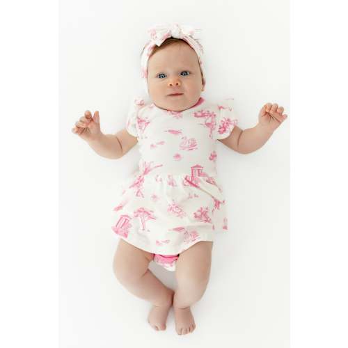 Twirl Bodysuit Dress in Toile Ballet