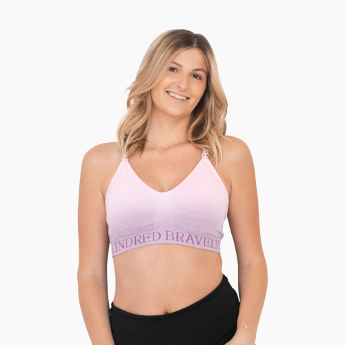 Kindred Bravely Sublime Hands-Free Pumping & Nursing Sports Bra - Ombre Purple, 2X