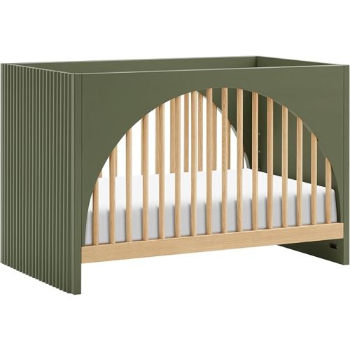 Babyletto Moab 3-in-1 Convertible Crib in Olive and Ash, GREENGUARD Gold Certified