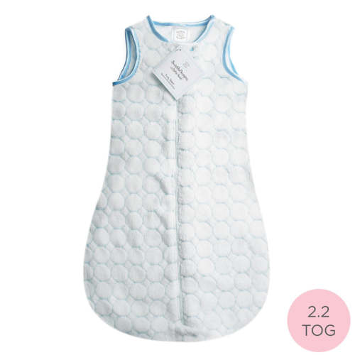 Cozy Non-Weighted zzZipMe Sack - Pastel Puff Circle, Pastel Blue – SwaddleDesigns