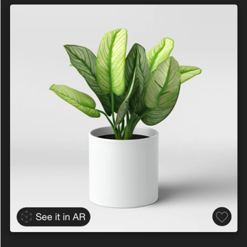 7" x 11" Artificial Variegated Leaf Arrangement - Threshold™