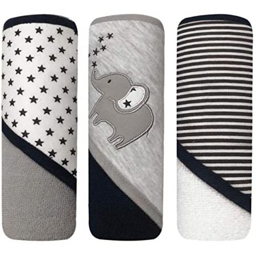 MODERN BABY 3 Pack Hooded Baby Bath Towel Set for Newborns Infants & Toddlers, Boys & Girls Baby Hooded Towels