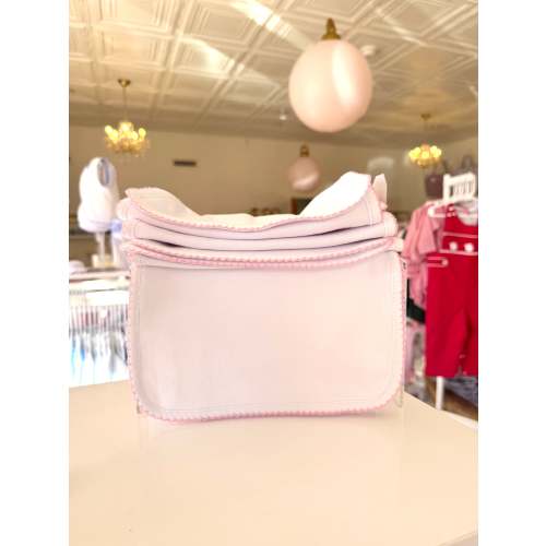 Pink Trim Burp Cloth
