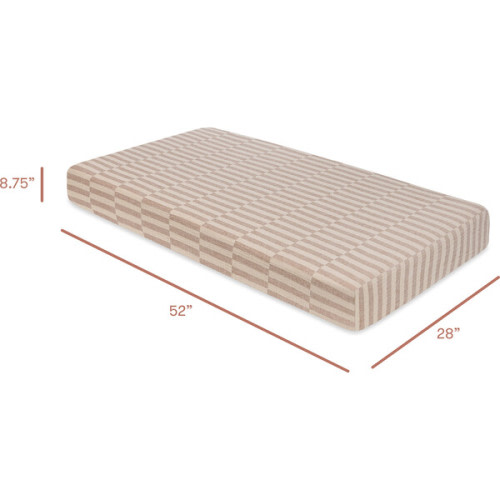 GOTS Certified Organic Muslin Cotton Crib Sheet, Cocoa Stripe - Babyletto | Maisonette