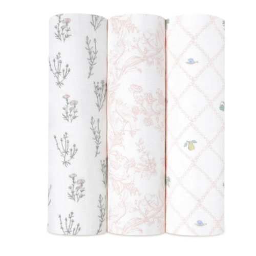 French Floral Silky Soft Swaddle 3 Pack | aden + anais