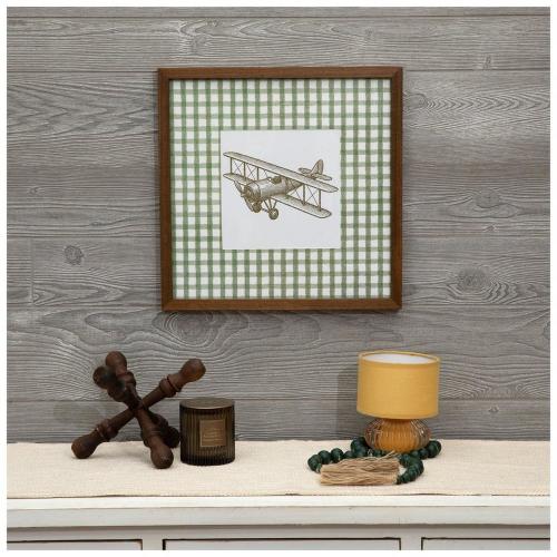 Vintage Airplane Framed Wall Decor