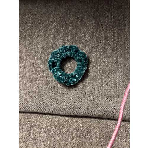 Teal, Handmade crochet, Scrunchie