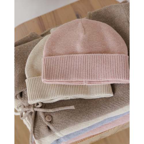 Baby Beanie Heathered Rose – Quincy Mae