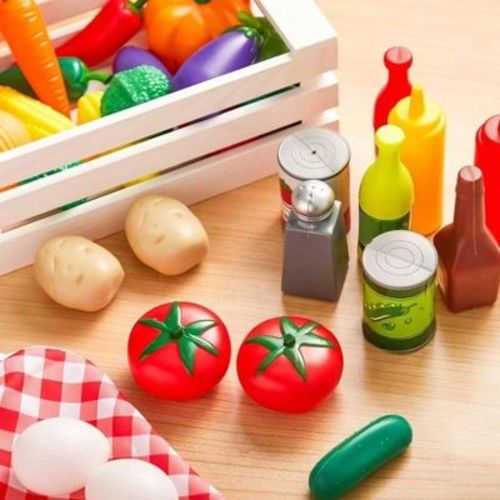 Play Food Set 135 Pieces, Kitchen Toy , Role Play, Fake Food, Party Favors, Christmas Stocking Stuffers Multicolor Standard