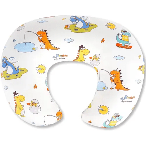 Nursing Pillow, Breastfeeding Pillow with Removable Cover, Ergonomic Breast Feeding Pillow, Baby Feeding Support Cushion for Mom Easier Breastfeeding- Original Size/Dinosaurs