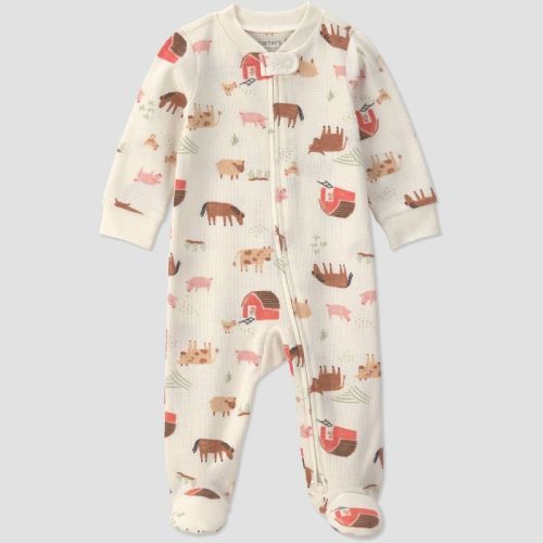 Carter's Just One You® Baby Boys' Farm Animals Sleep N' Play - Ivory Newborn