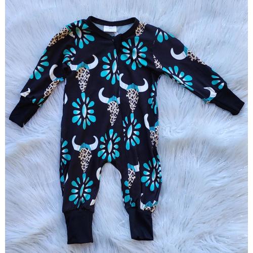 Turquoise Skull Bamboo Sleeper