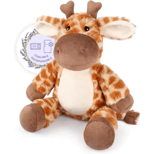 Giraffe Stuffed Animal, Heatable & Coolable Plushie, Microwavable Heating Pad for Soothing & Relaxation, Cute Plush Toy, Giraffe Gifts for Kids & Adults