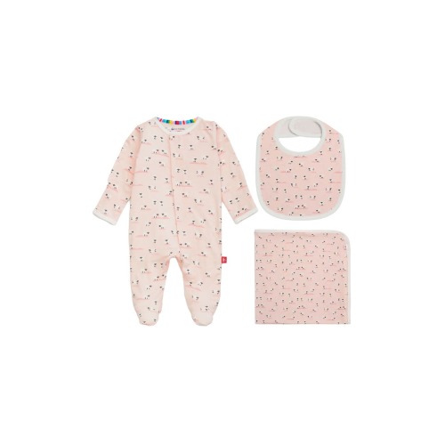 Baa Baa Baby Magnetic Footie, Bib & Blanket Gift Set, 3-6M