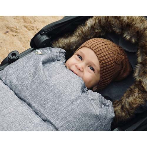baby luno Nordic Footmuff Pram Liner - Chic Grey