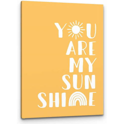 sotiu wallart You Are My Sunshine Wall Decor,Boho Nursery Decor,You Are My Sunshine Boho Sun Sunshine Rainbow Canvas Framed Wall Decor Home Teens Girls Kids Nursery Classroom Bedroom Living