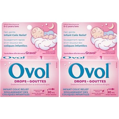 Ovol Drops - Fast, Gentle Infant Colic Relief, 30mL (Pack of 2)