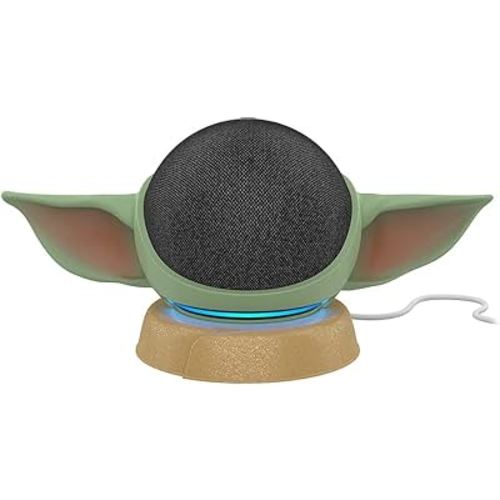 Echo Dot Bundle: Includes Echo Dot (5th Gen, 2022 release) | Charcoal & the Made for Amazon Mandalorian Baby Grogu Stand