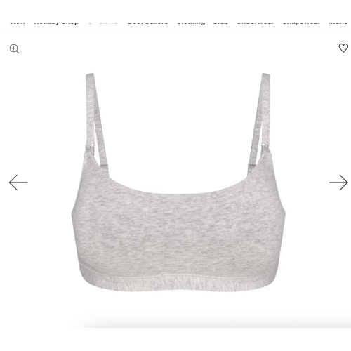 COTTON JERSEY MATERNITY NURSING SCOOP BRALETTE | LIGHT HEATHER GREY