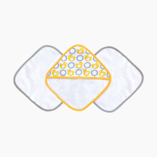 Washcloth Mitt Set - Yellow Ducks