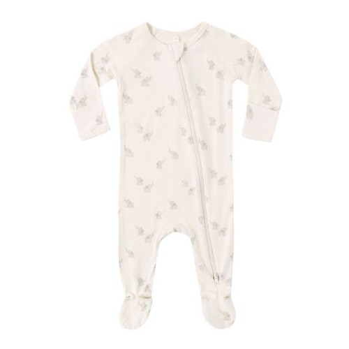 Bamboo Zip Footie colour: ELEPHANTS size: NEWBORN