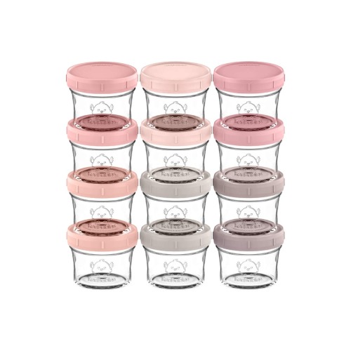 12-Pack Prep Jars Baby Food Storage Glass Containers