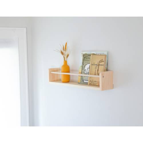 Nursery Bookshelf, Floating Shelf, Kid's Room Decor, Pine Nursery Shelf