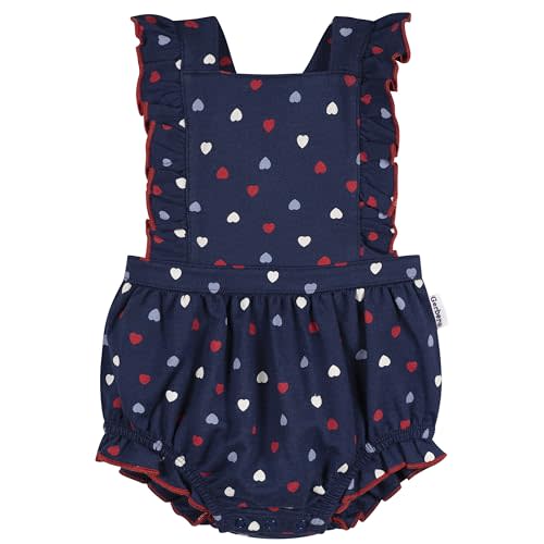 Gerber Baby Girls Sleeveless Ruffle Romper