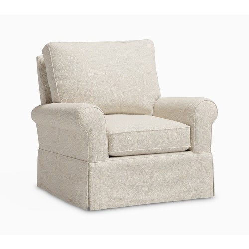 Comfort Upholstered Stationary Glider Cozy Chenille Taupe