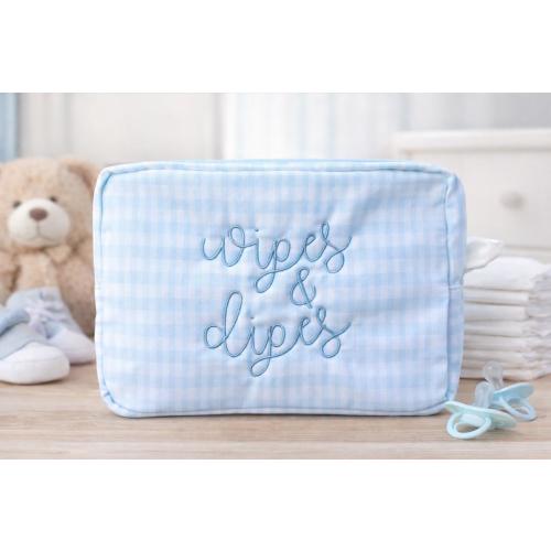 Wipes and Dipes Embroidered Everything Bags