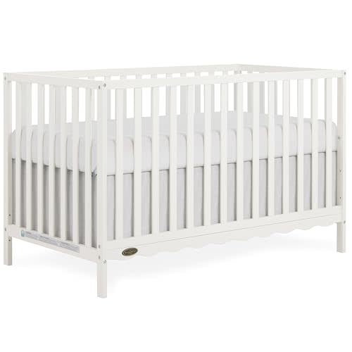 Dream On Me Synergy Wave 5-in-1 Convertible Crib in Cannoli Cream, JPMA & Greenguard Gold Certified, Converts from a Baby Crib to a Toddler Bed, Daybed, and Full-Size Bed