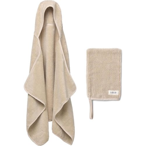 Lalo Organic Turkish Cotton Ribbed Hooded Towel