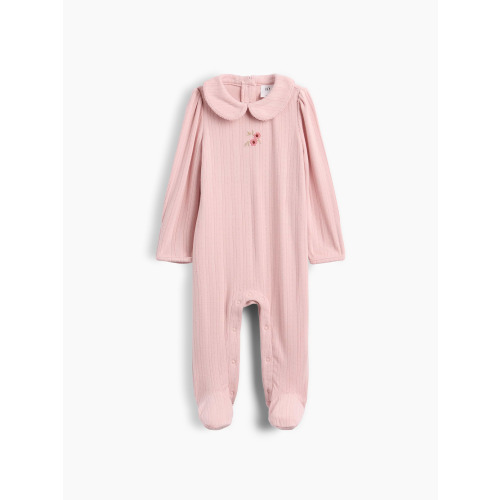Baby Softspun Pointelle Collared One-Piece