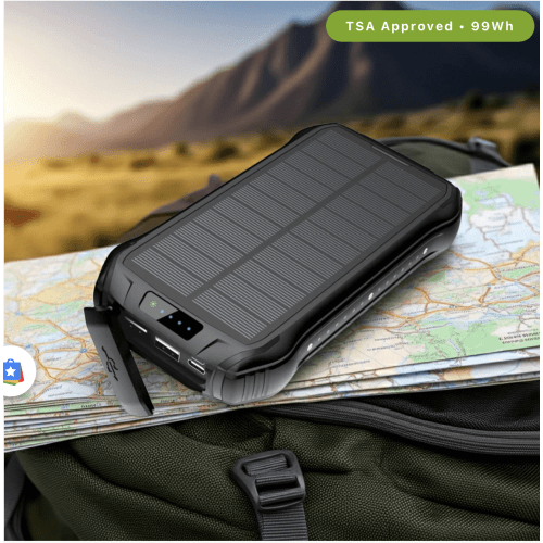 Portable Solar Power Bank (26800mAh - 99Wh)