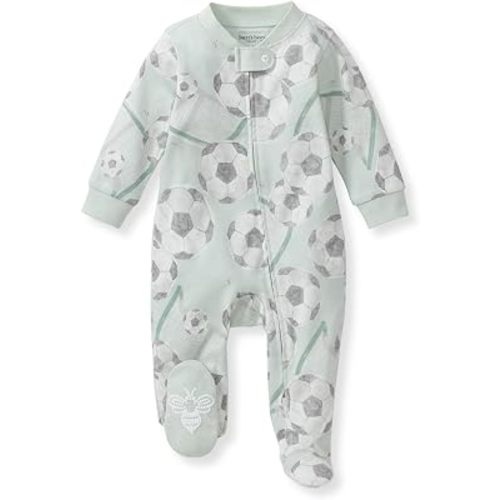 Burt's Bees Baby Boys' Organic Cotton, Sleep and Play Footed Pajamas