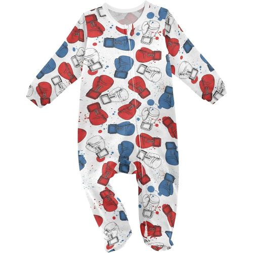 Dussdil Baby One-Piece Footies Newborn Rompers Pajamas Cotton Footed Pjs for Sleep Play Boys Girls 3-24 Month
