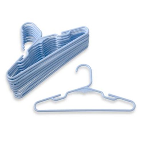 Plastic Children's 10-count Clothes Hangers in Blue - BLUE - SET OF 10