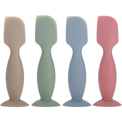 LEBKFT 4pcs Baby Diaper Cream Spatula & Silicone Applicator - Hygienic Butt Paste Brush for Newborn Baby Essentials