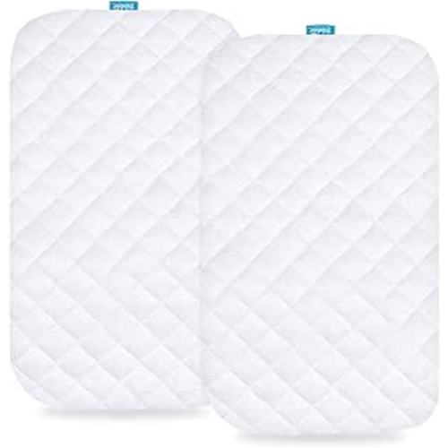 Waterproof Bassinet Mattress Pad Cover Compatible with Baby Delight Beside Me Dreamer Bassinet, 2 Pack, Ultra Soft Surface, Breathable and Easy Care